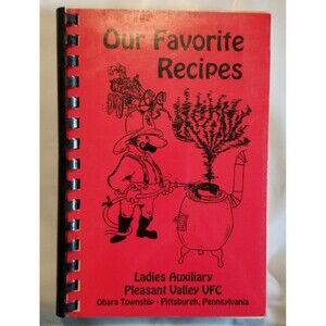 Vintage Cookbook Ladies Auxiliary Ohara Township Volunteer Fire CO Pittsburgh PA
